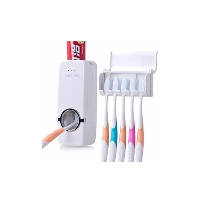 Distributeur Dentifrice Automatique + Porte Brosses A Dents