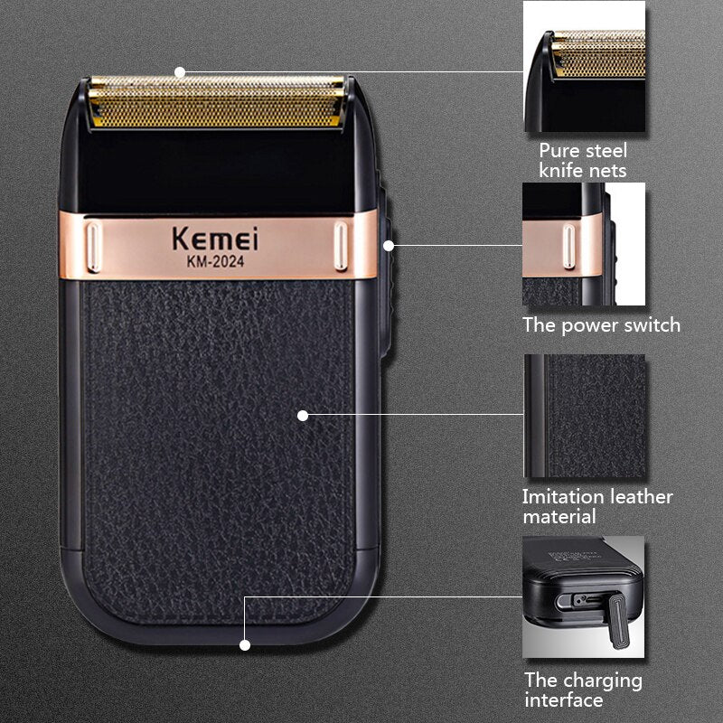 Kemei Rasoir Electrique Rechargeable