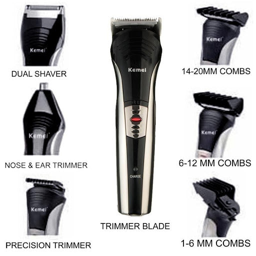 tendeuse Kemei 7-en-1 rechargeable pour hommes