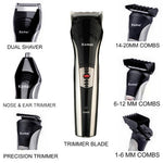 tendeuse Kemei 7-en-1 rechargeable pour hommes