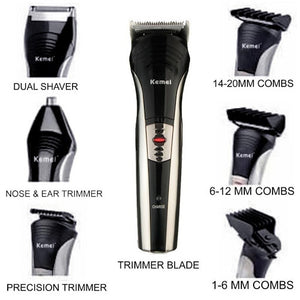 tendeuse Kemei 7-en-1 rechargeable pour hommes